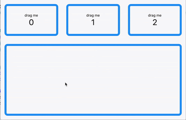 New drag target accept details in action
